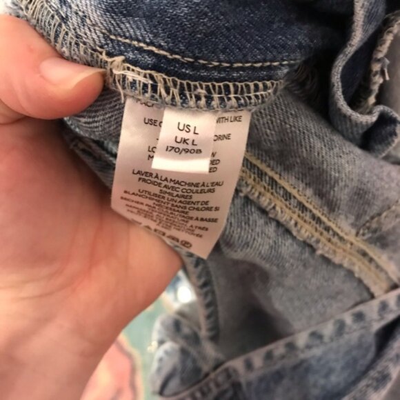 We The Free Ziggy Blue Denim Overalls Relaxed Fit Size Large - Picture 4 of 7